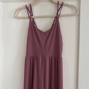 Women's Mauve Strappy Maxi Jumpsuit